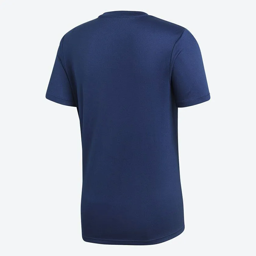 adidas Core 18 Mens Football T-Shirt Training Jersey Teamwear Fitness Blue