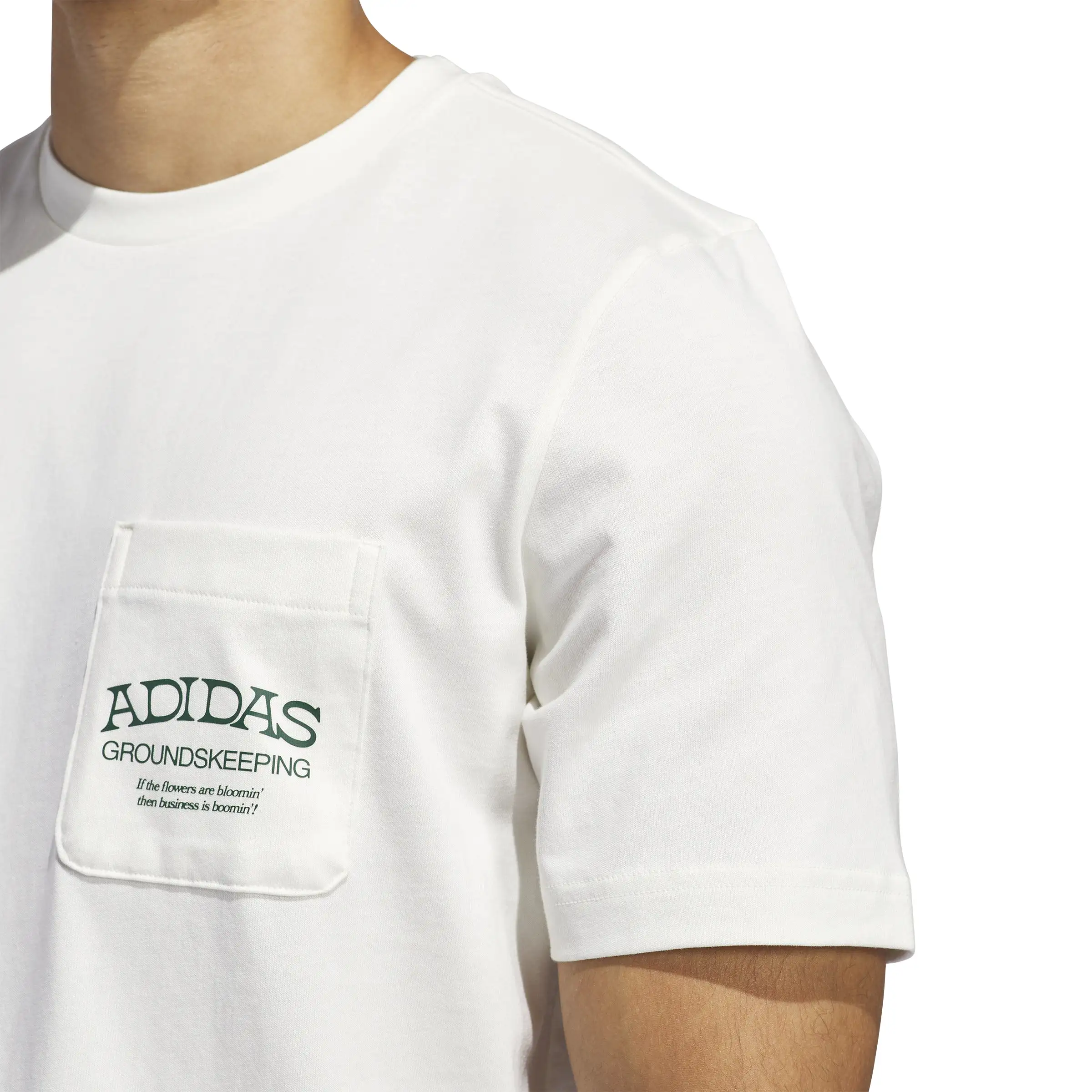 adidas Greenskeeper Graphic Pocket T-Shirt - Off White