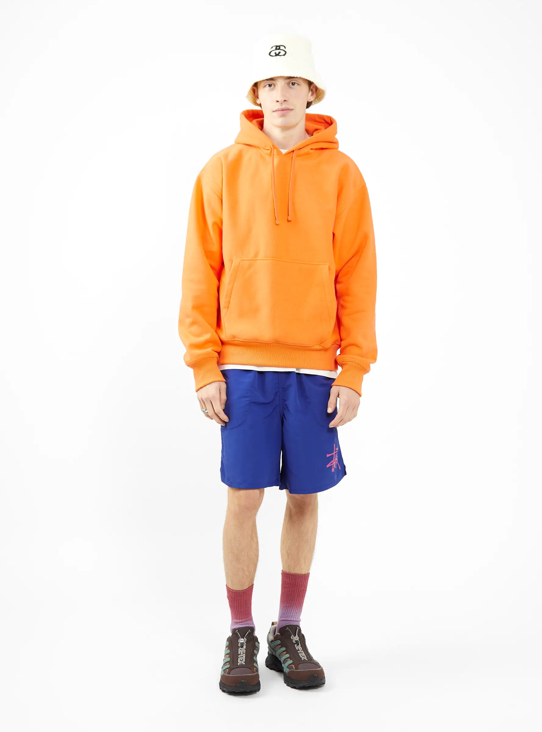 Back Hood Logo Hoodie Tangerine