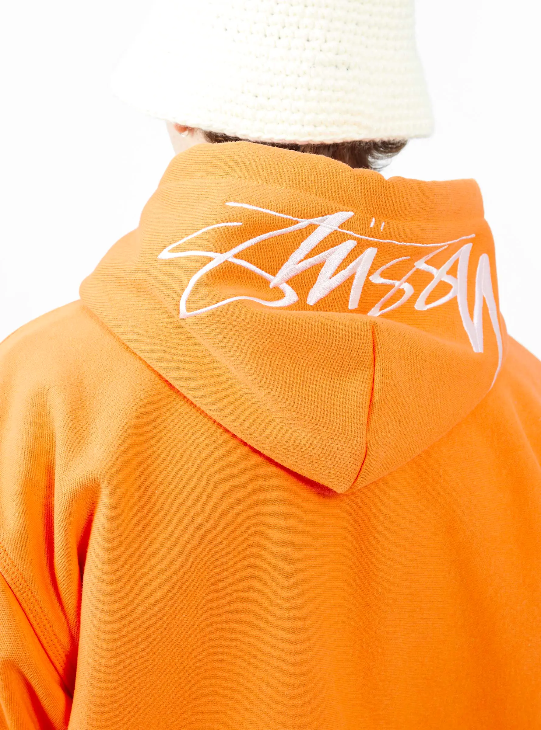 Back Hood Logo Hoodie Tangerine