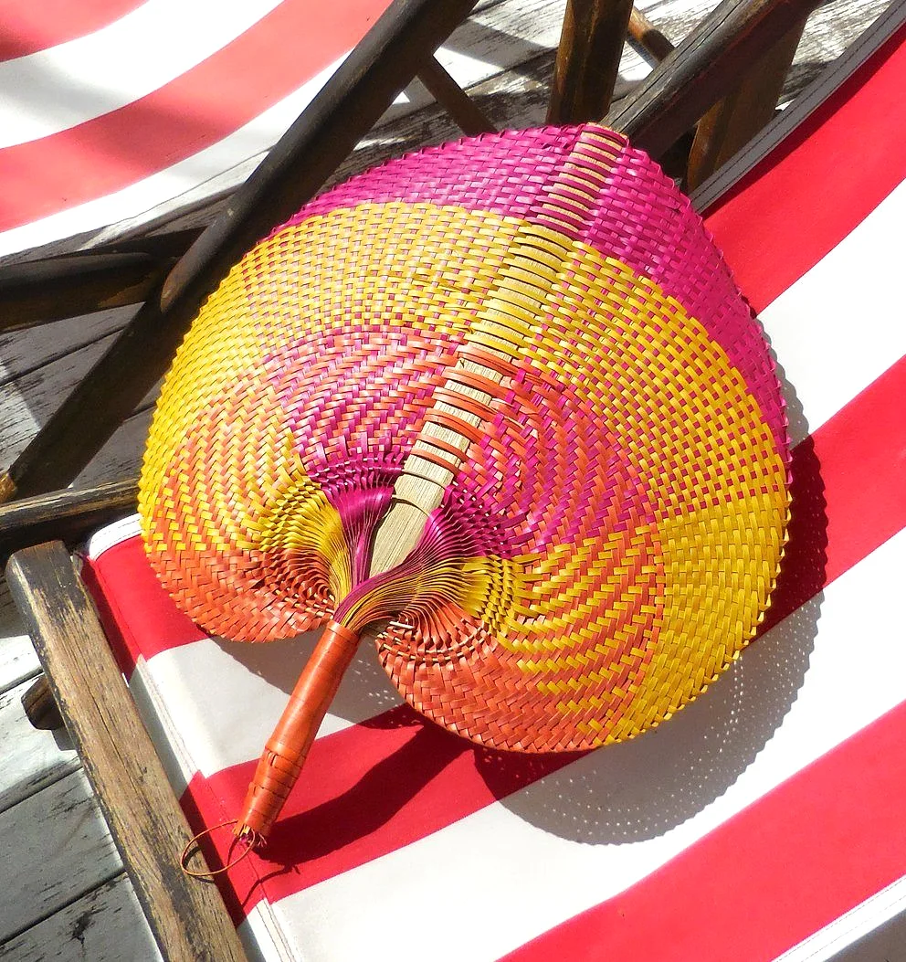 Balinese Woven Hand Fan Cakra