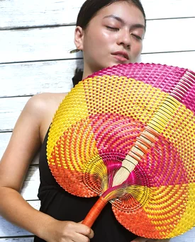 Balinese Woven Hand Fan Cakra