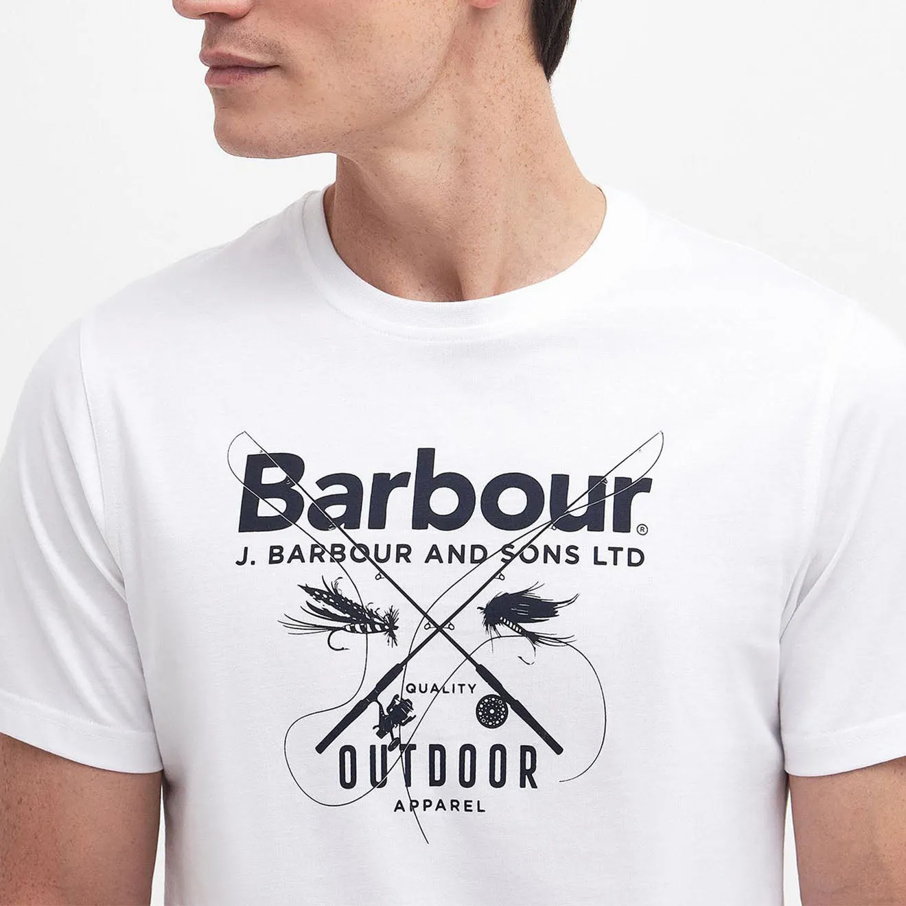 Barbour Fly Graphic T-Shirt Classic White