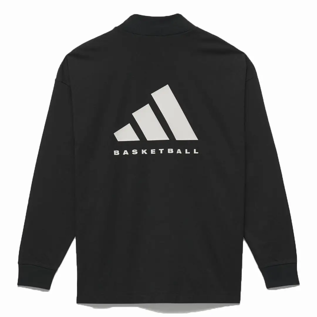 BASKETBALL LONG-SLEEVED T-SHIRT (GENDER-FREE) 'BLACK'