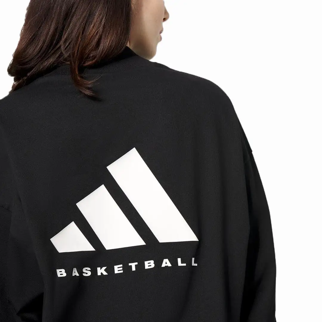 BASKETBALL LONG-SLEEVED T-SHIRT (GENDER-FREE) 'BLACK'