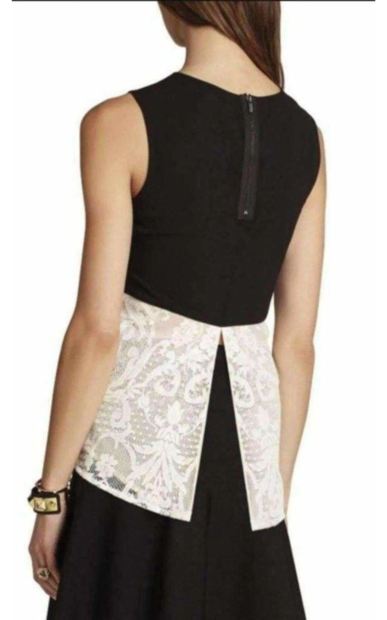 BCBG MAXAZRIA  |Kaley Sleeveless Lace Top