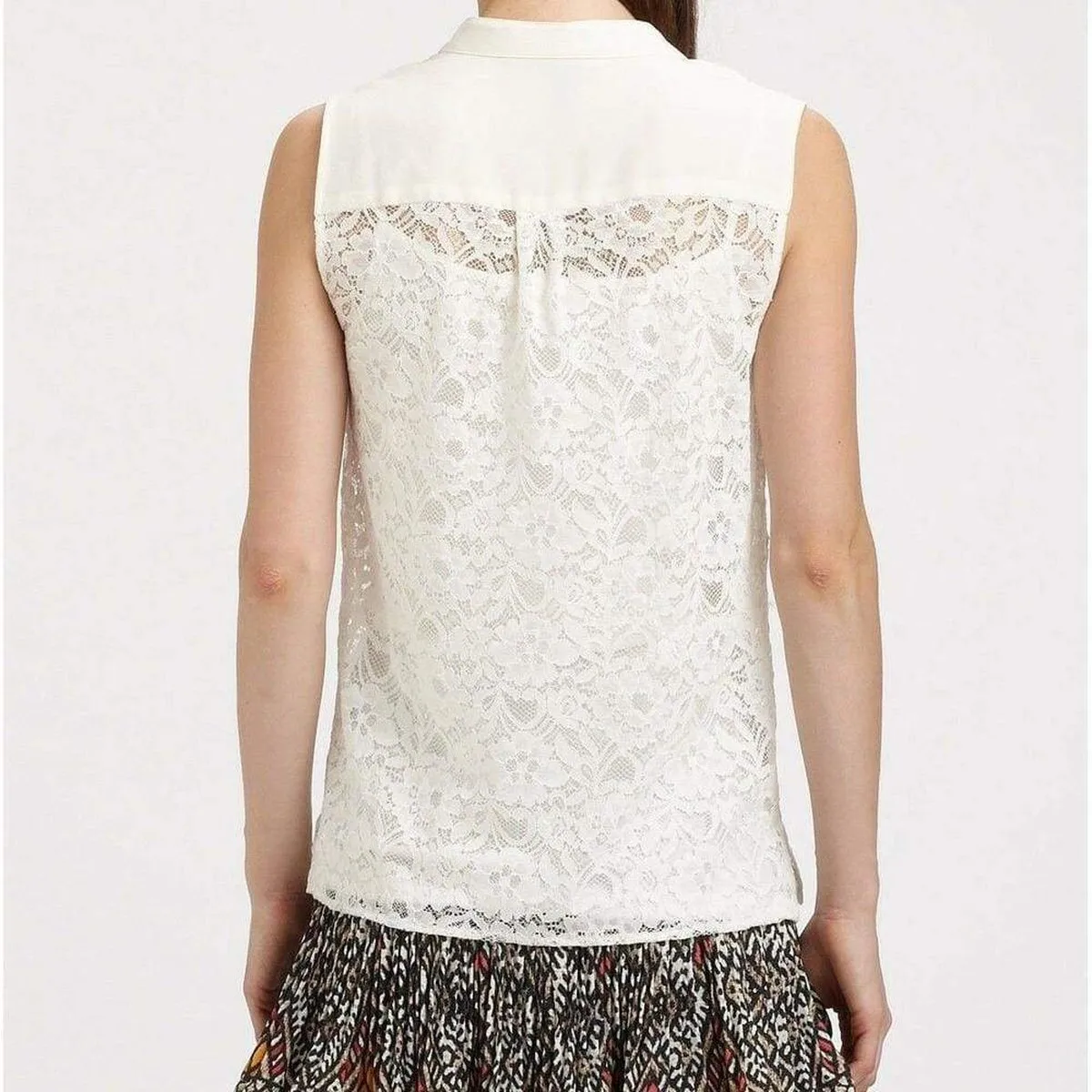 BCBG MAXAZRIA  |Layne Sleeveless Lace Top