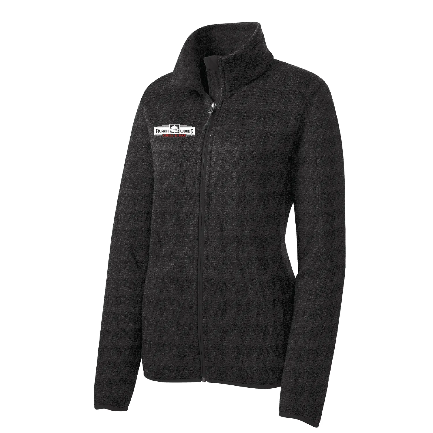 Black Woods Ladies Sweater Fleece Jacket