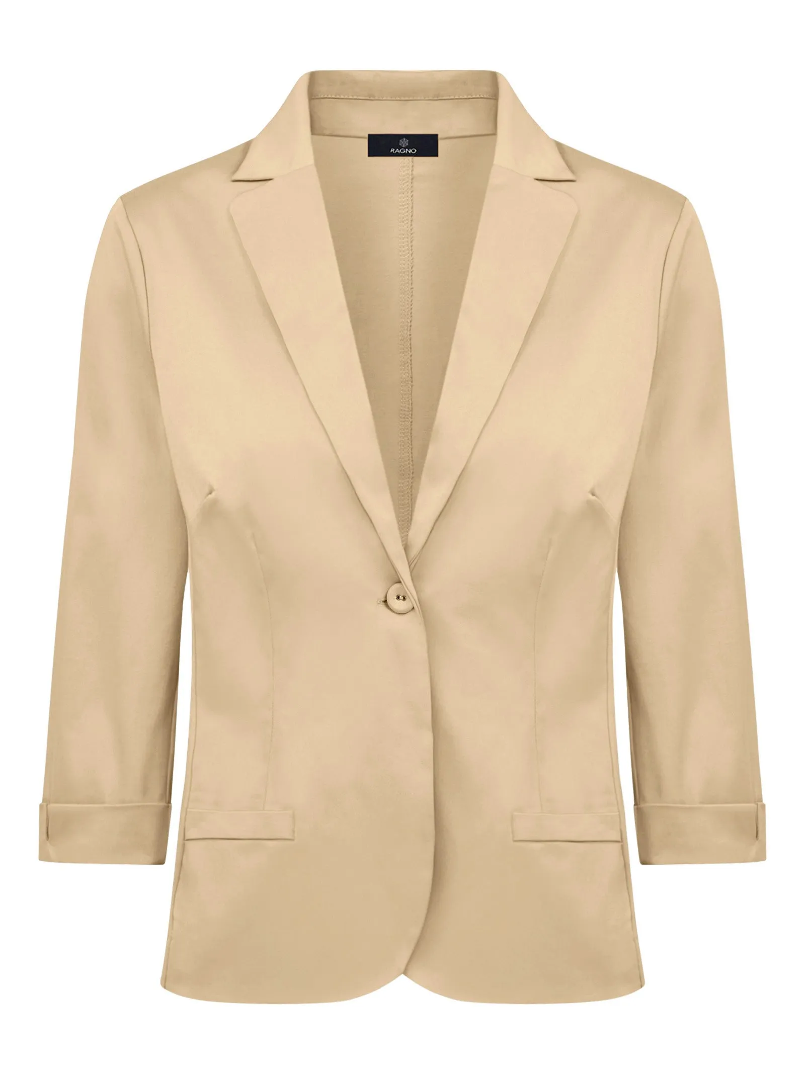 Blazer con manica 3/4 in Satin Power - Irish Cream