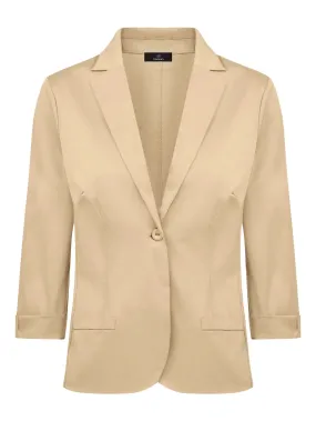 Blazer con manica 3/4 in Satin Power - Irish Cream