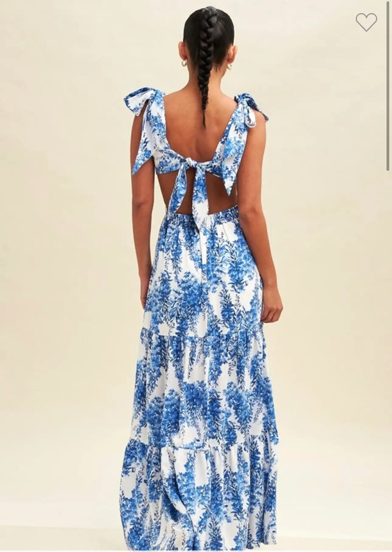 Blue Blooms Maxi Dress