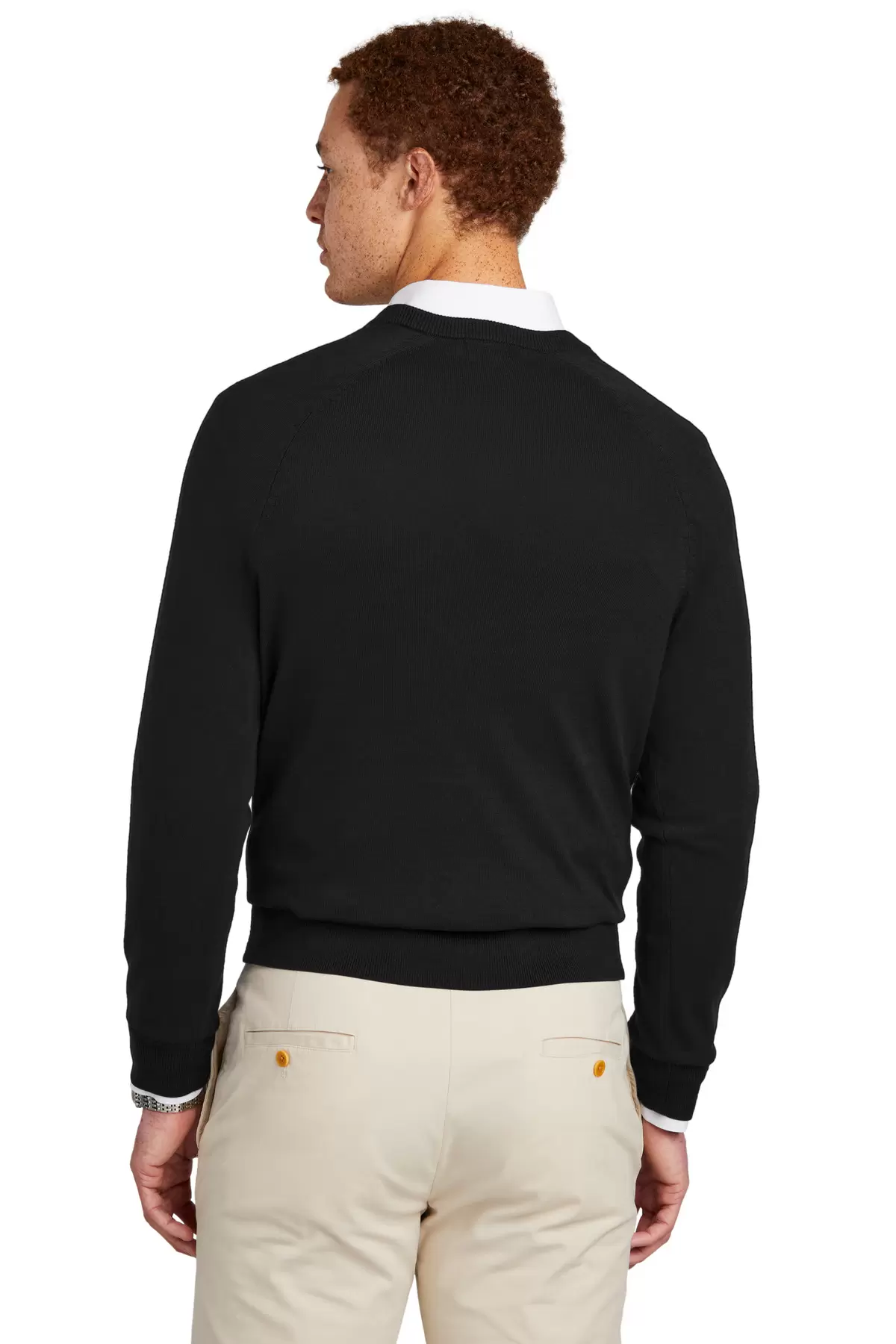 Brooks Brothers BB18400  Cotton Stretch V-Neck Sweater SKU: BB18400