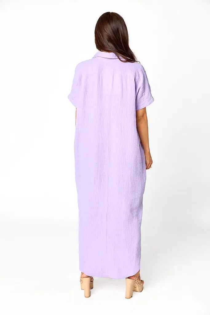 BUDDYLOVE CARMEN COVER UP MAXI DRESS - LAVENDER