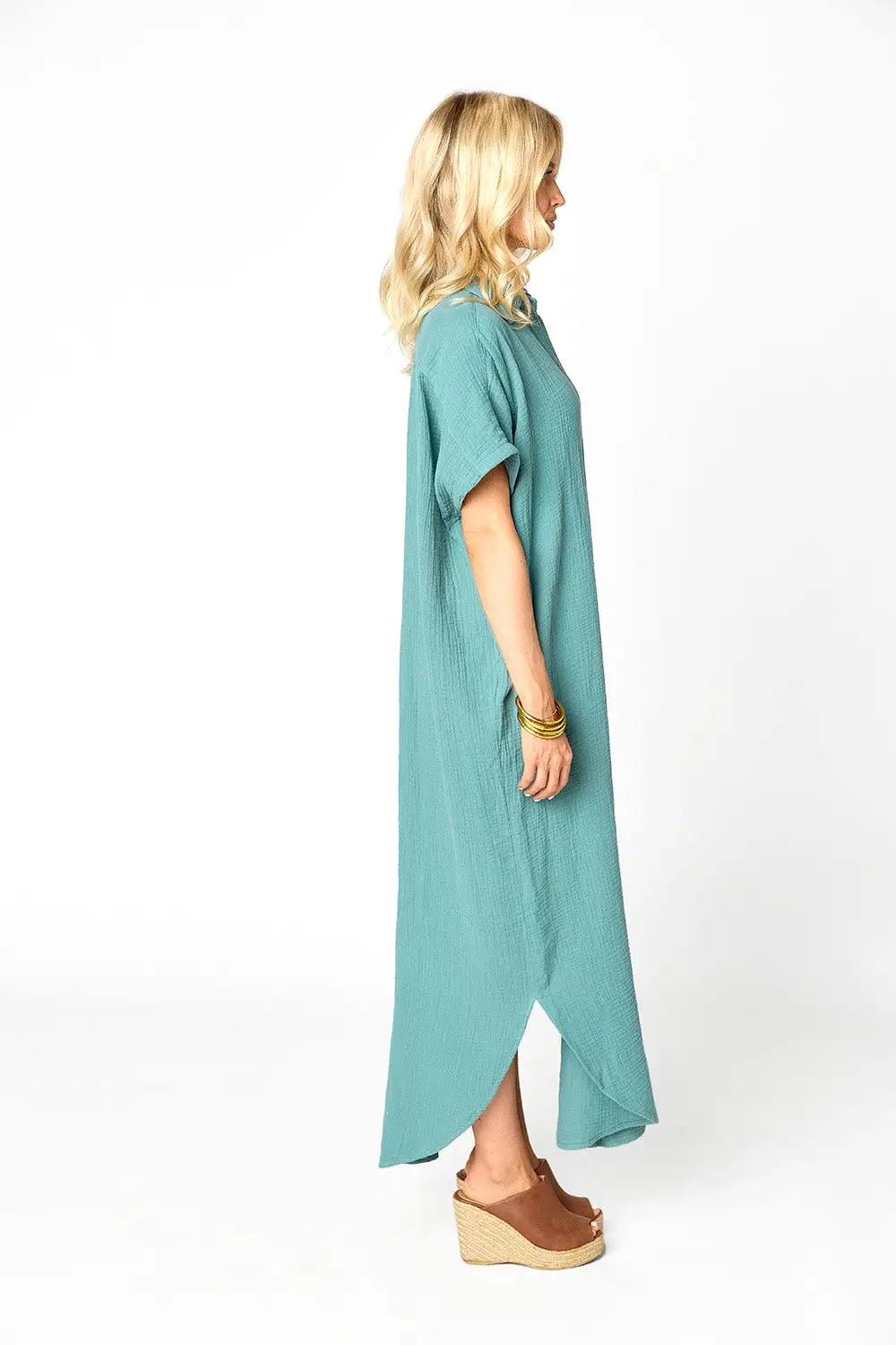 BUDDYLOVE CARMEN COVER UP MAXI DRESS - MOSS