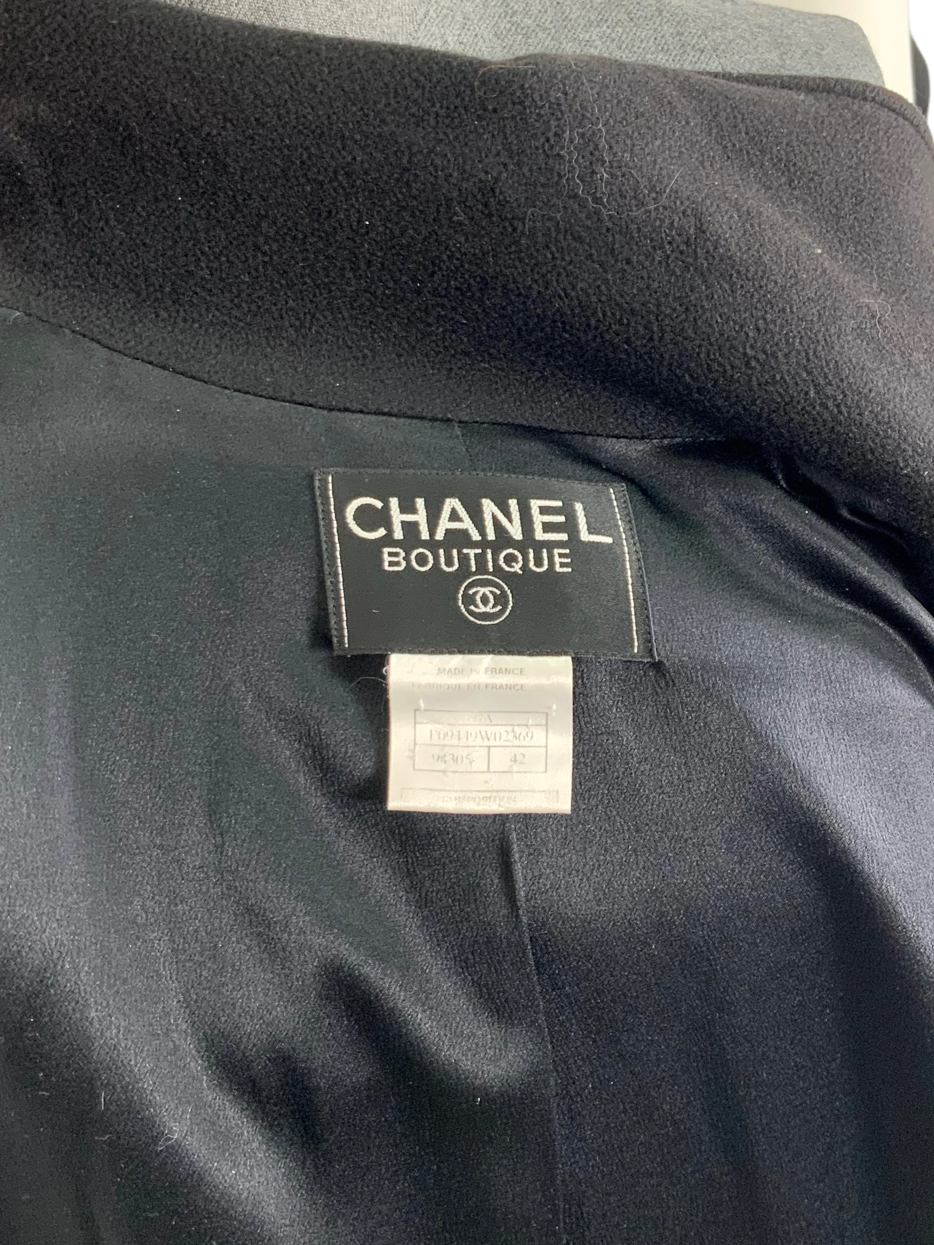 CHANEL Vintage Cashmere Long Coat Size L