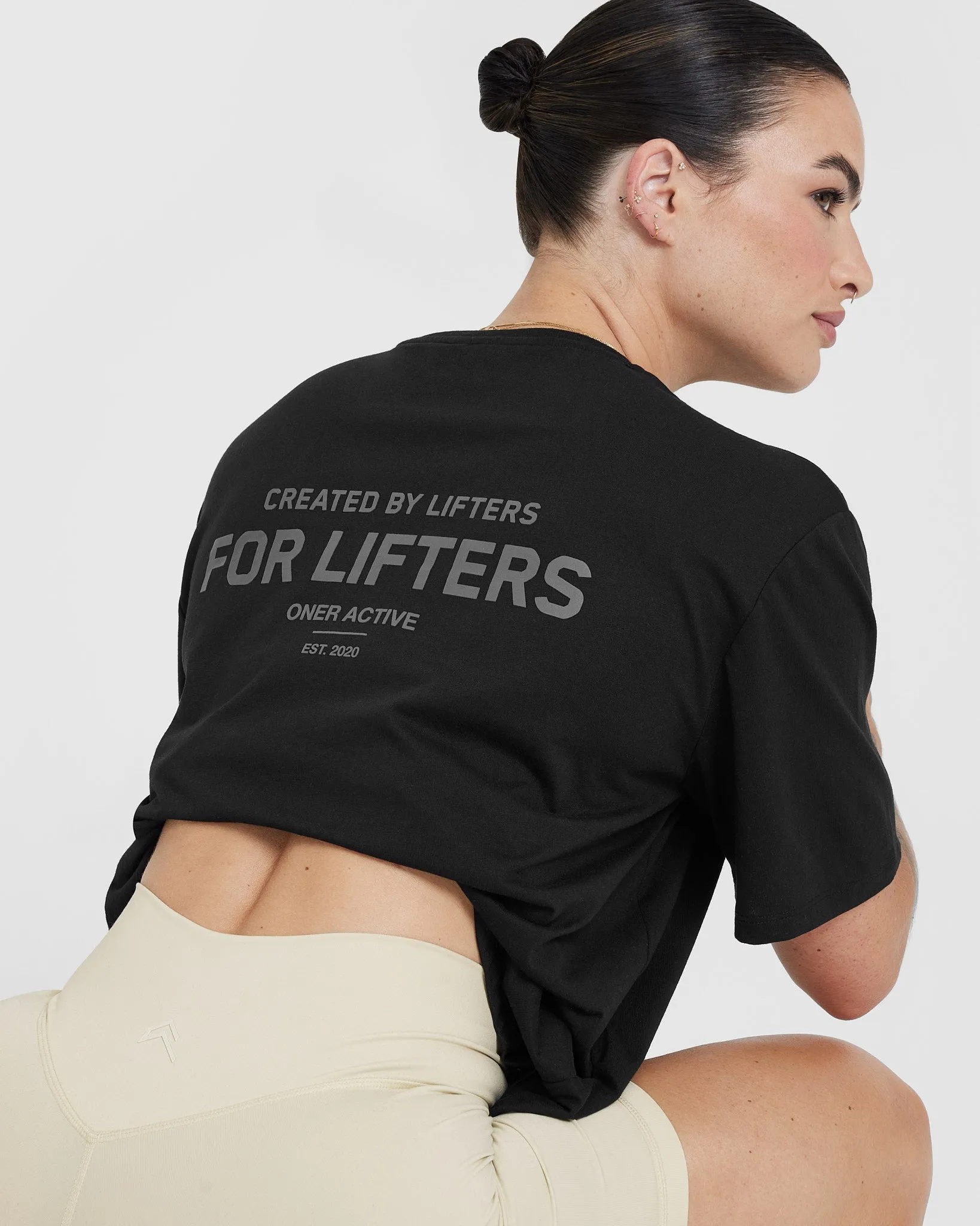 Classic Lifters Graphic Oversized Lightweight T-Shirt | Black