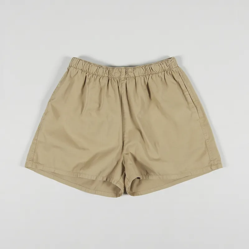 Colorful Standard Womens Organic Twill Shorts Desert Khaki