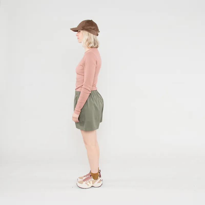 Colorful Standard Womens Organic Twill Shorts Dusty Olive