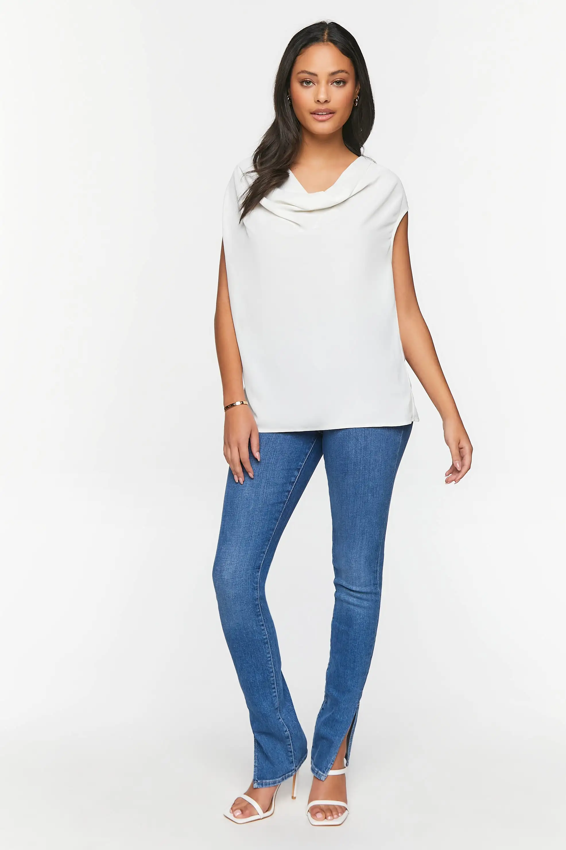 Cowl Neck Sleeveless Top