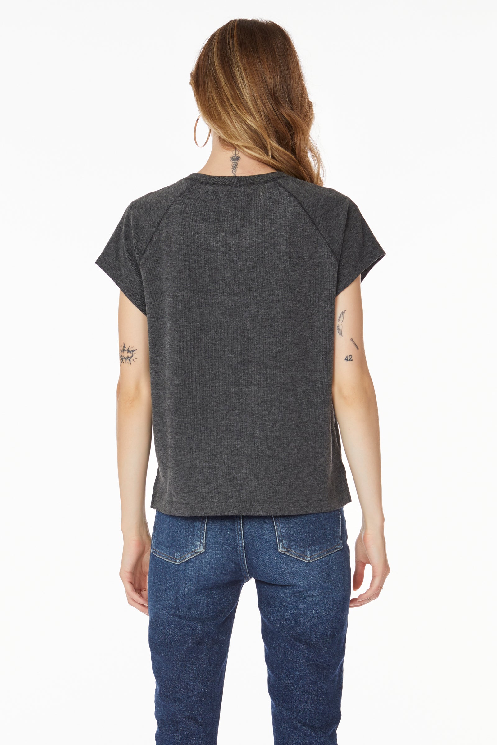 COZY SHORT SLEEVE RAGLAN TOP