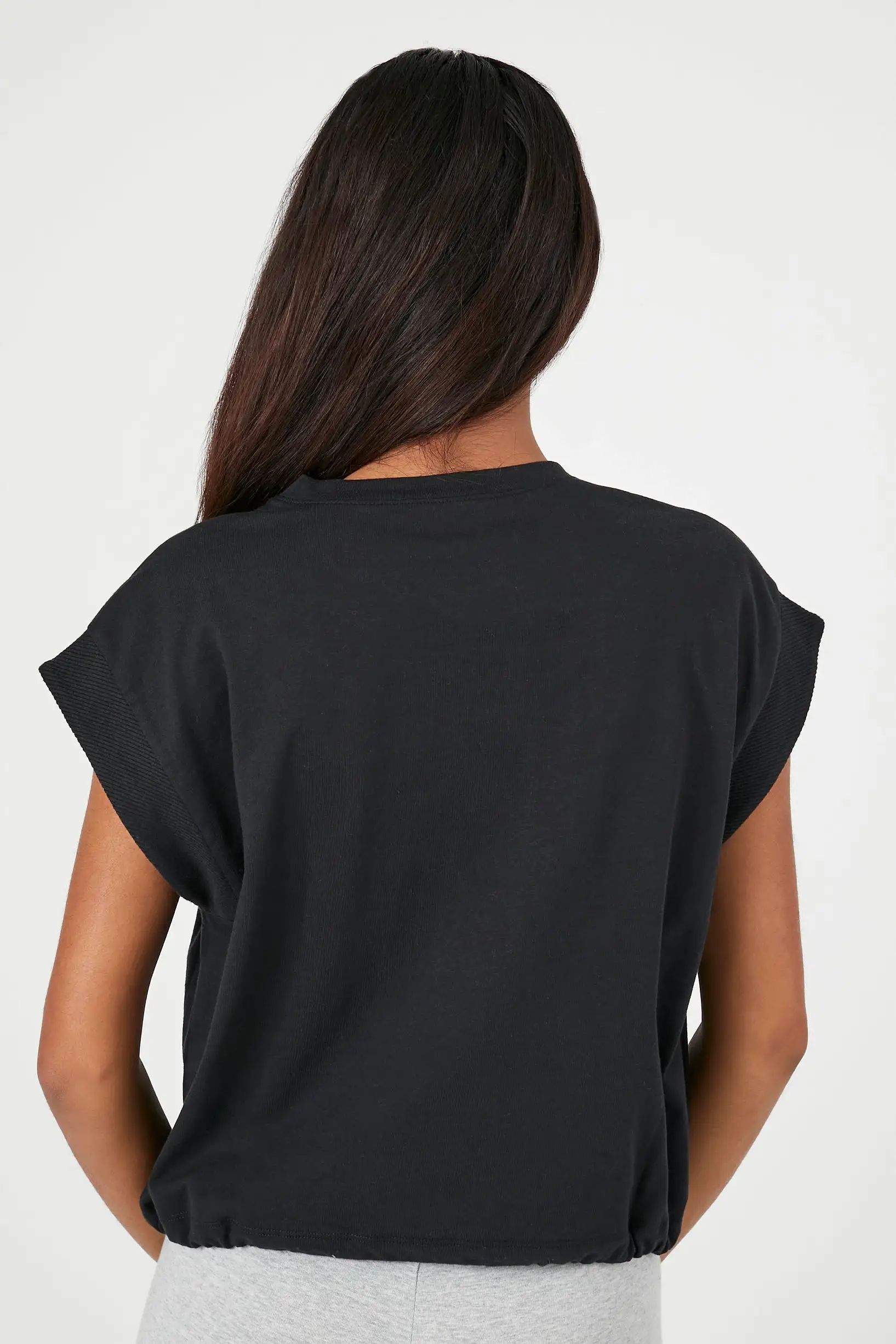 Crew Neck Toggle Knit Top