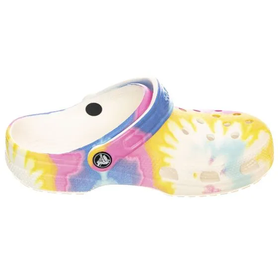 CROCS Classic Tie Dye Graphic Clog White / Multi Sandals