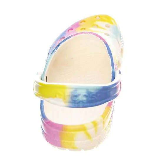 CROCS Classic Tie Dye Graphic Clog White / Multi Sandals