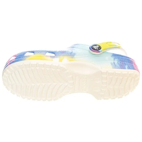 CROCS Classic Tie Dye Graphic Clog White / Multi Sandals