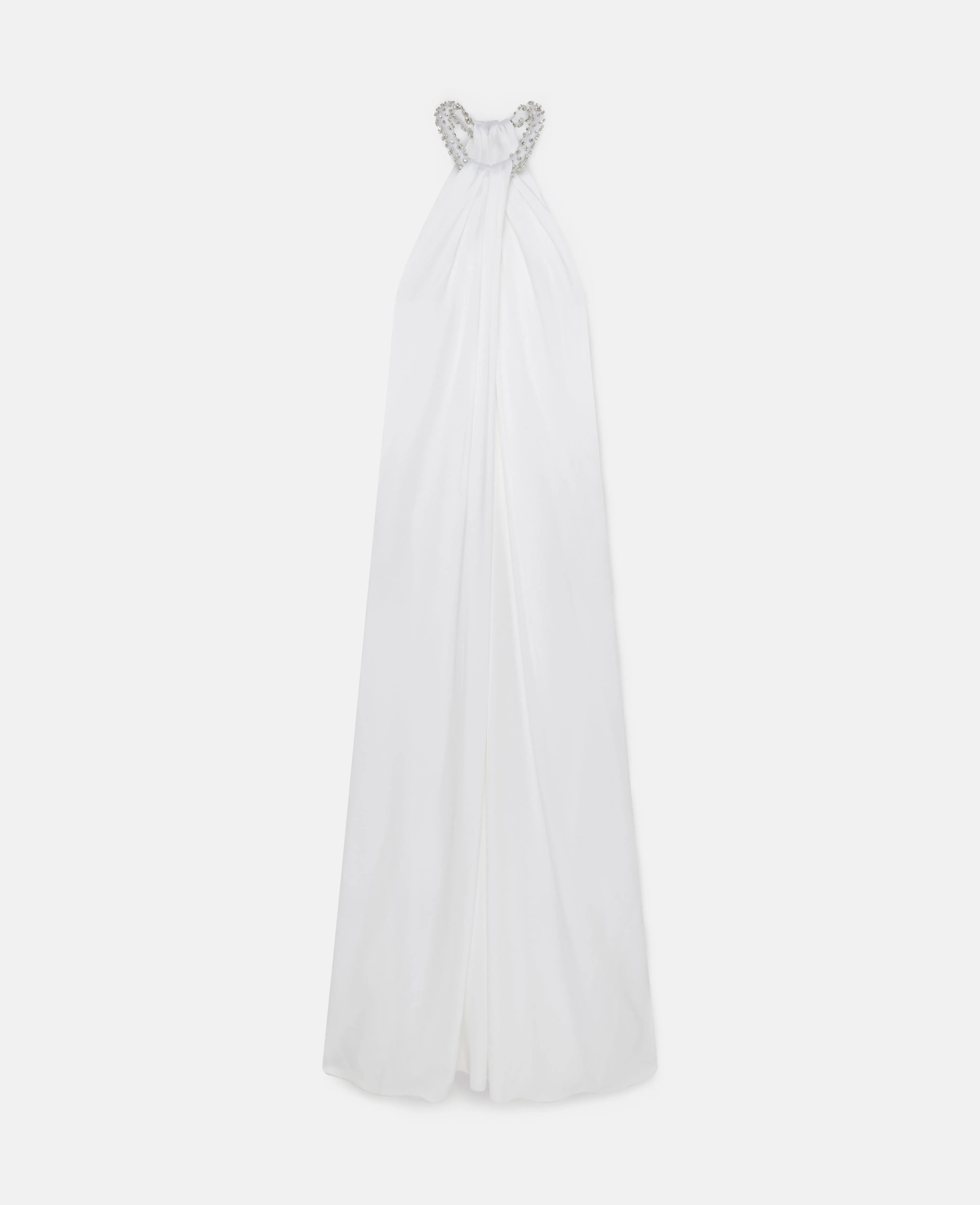 Crystal Halterneck Satin Maxi Dress