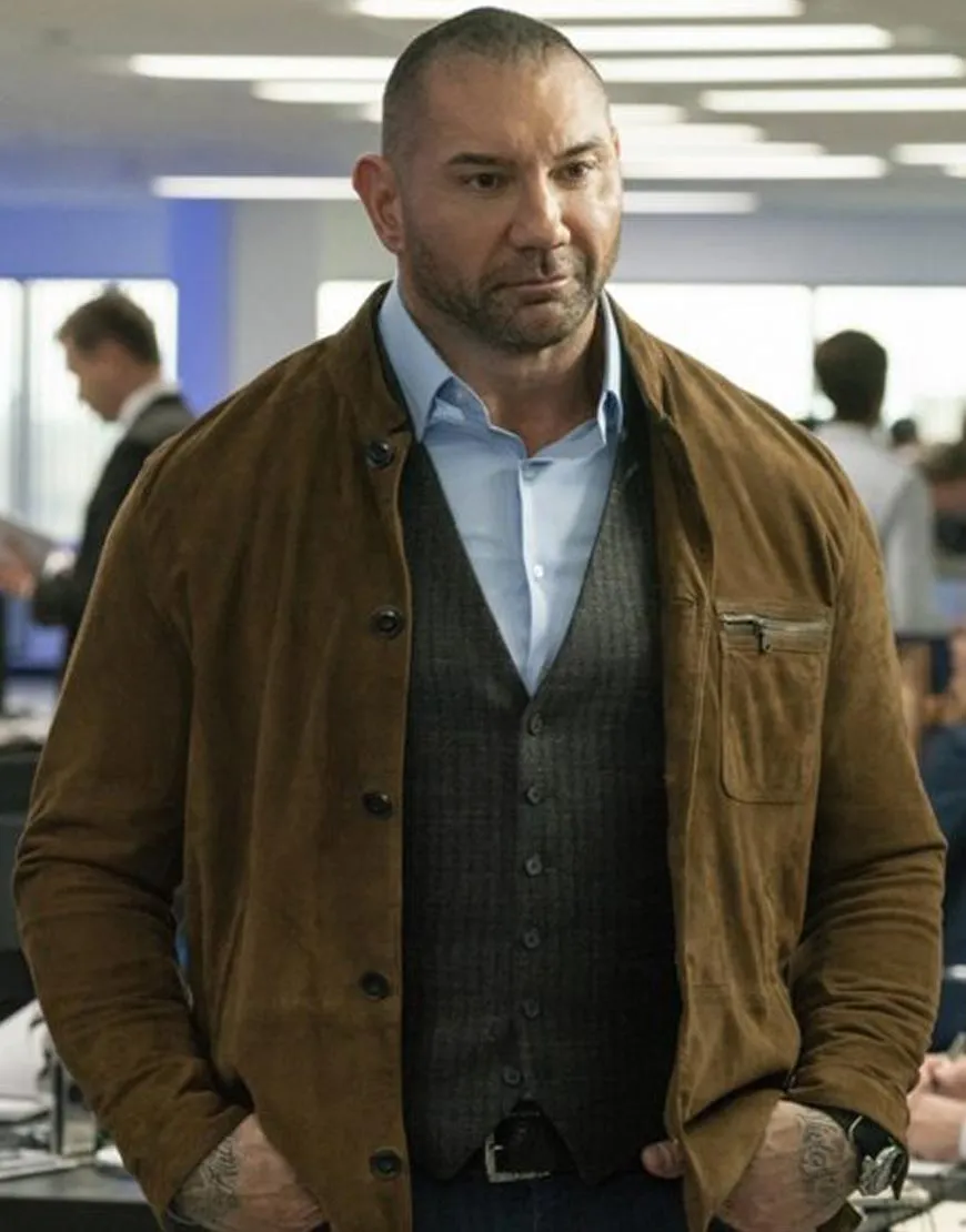 Dave Bautista My Spy JJ Suede Jacket - ujackets