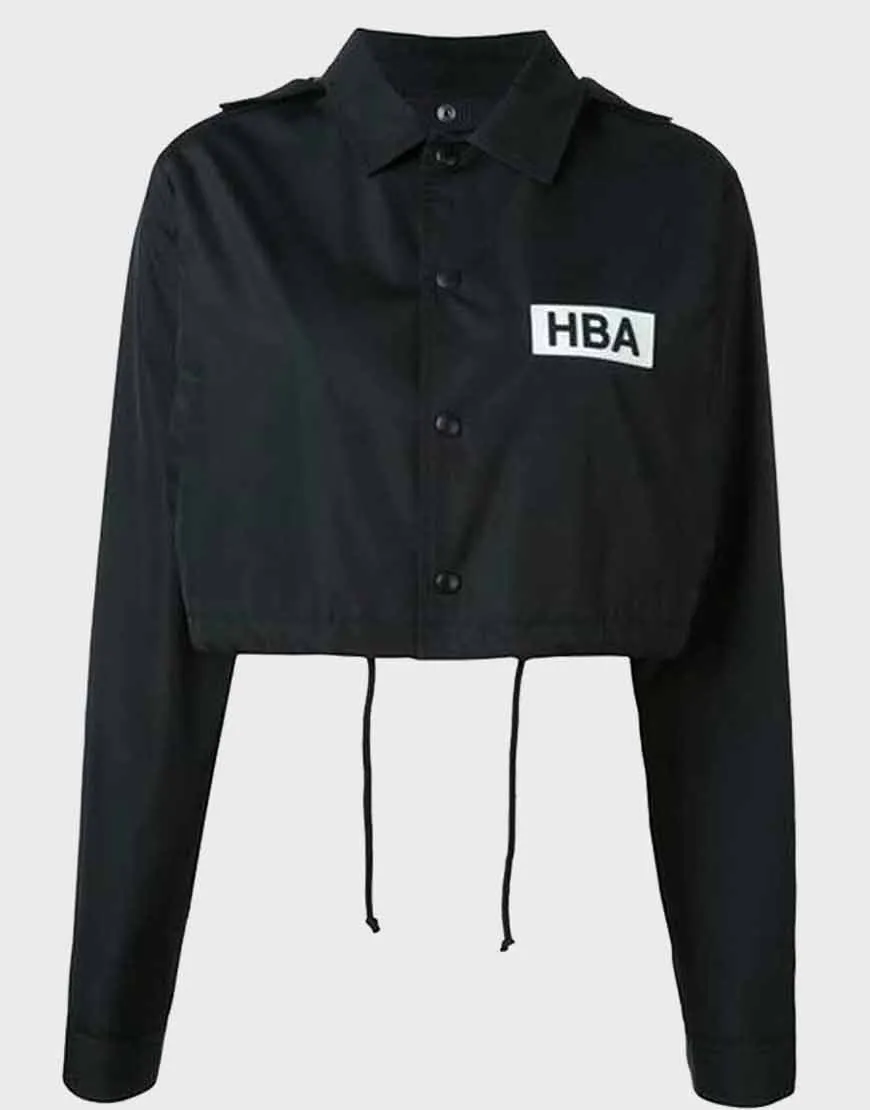 Emily In Paris Lily Collins HBA Jacket | Emily Cooper HBA Logo Jacket