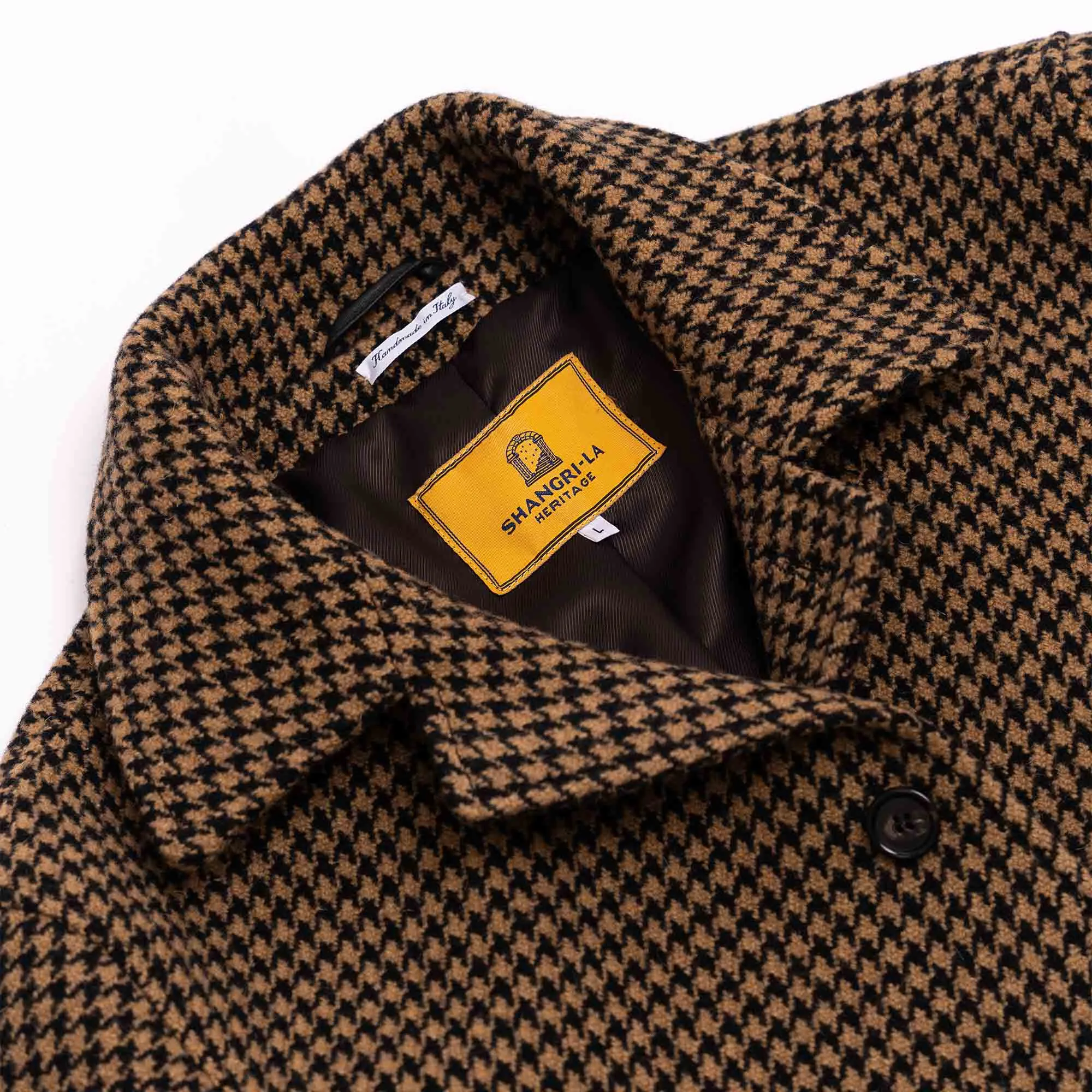 “Enzo” Pied de Poule Wool Car Coat - Shangri-la Heritage