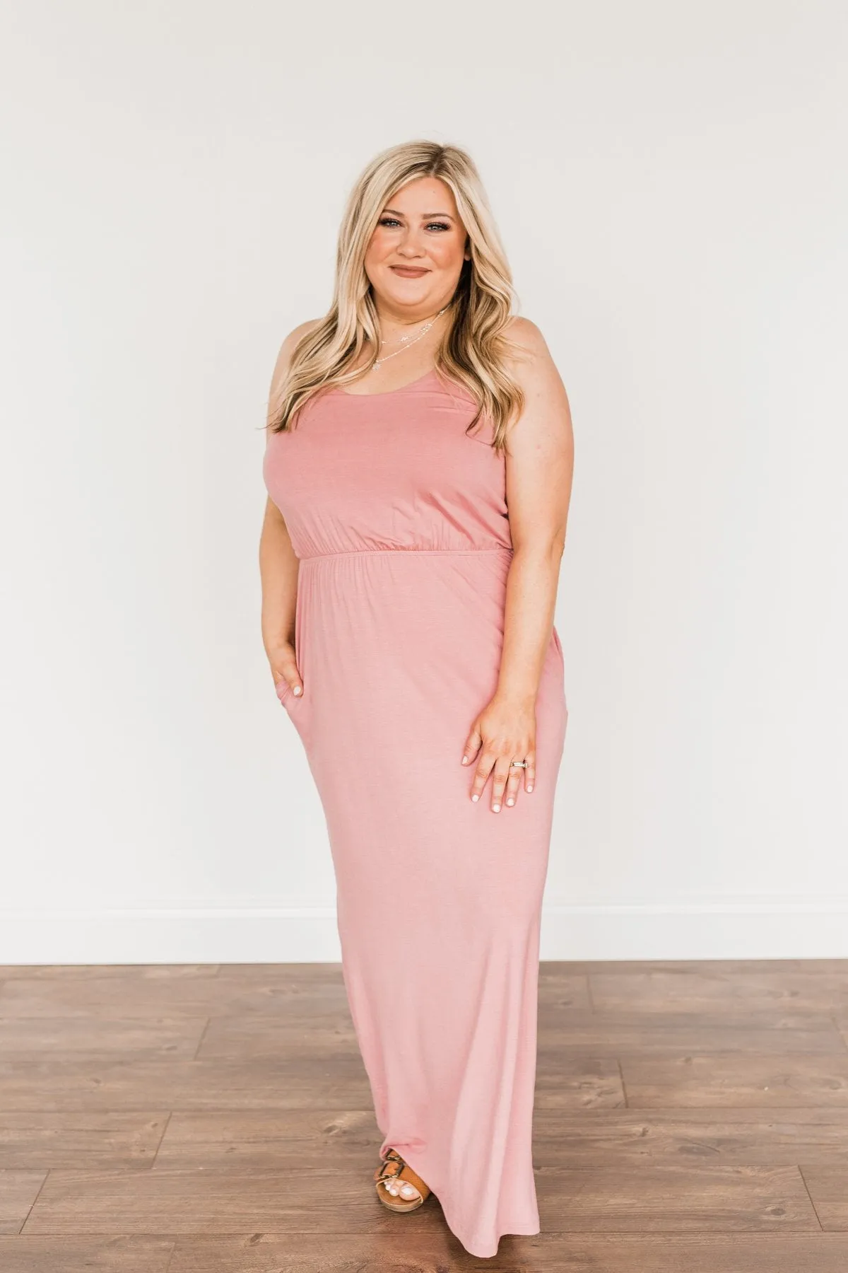 Everlasting Elegance Maxi Dress- Dusty Mauve Pink