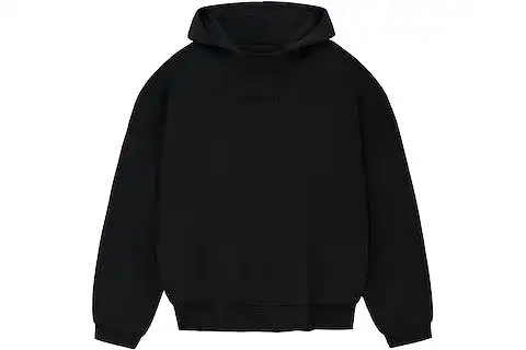 Fear of God Essentials Small Chest Logo Hoodie Jet Black