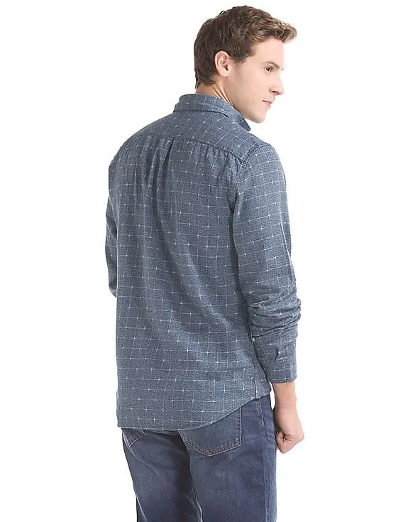 GAP Men Indigo Twill Dobby Standard Fit Shirt