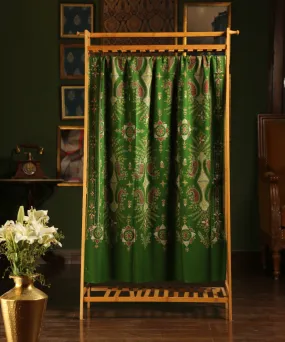 Green Handwoven Pure Pashmina Shawl With Sozni Kari Motifs Embroidered All Over