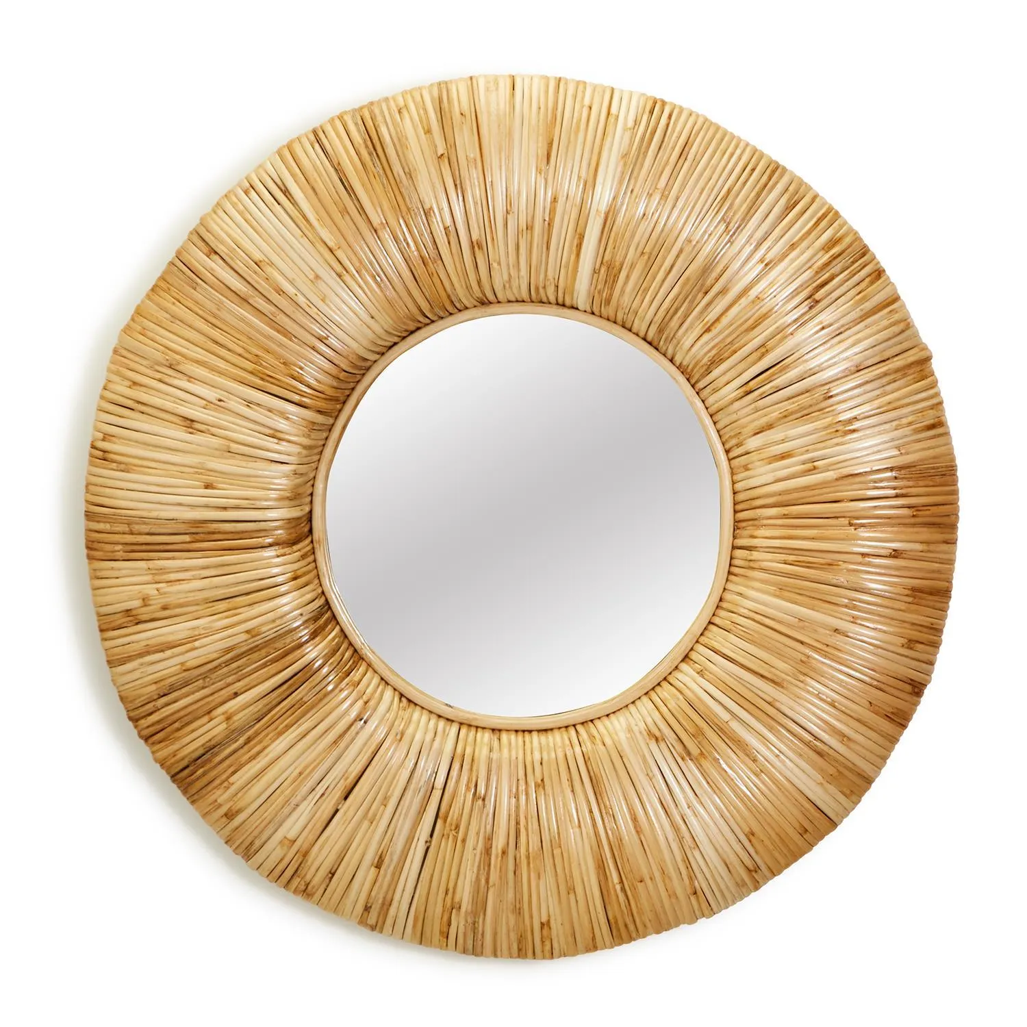 Hand Woven Cane Wall Mirror