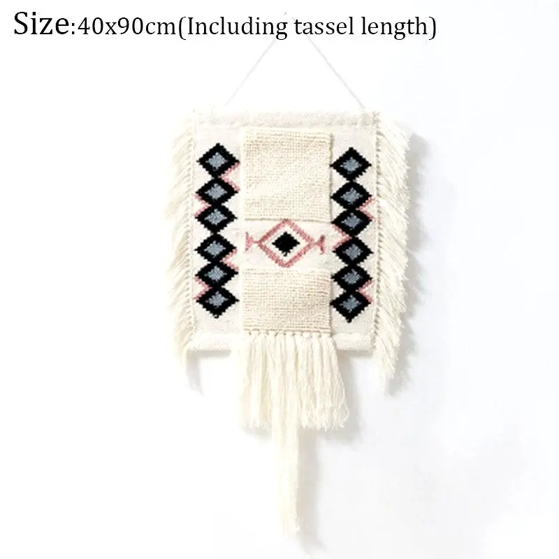 Hand Woven Tufted Macrame Tassel Tapestries