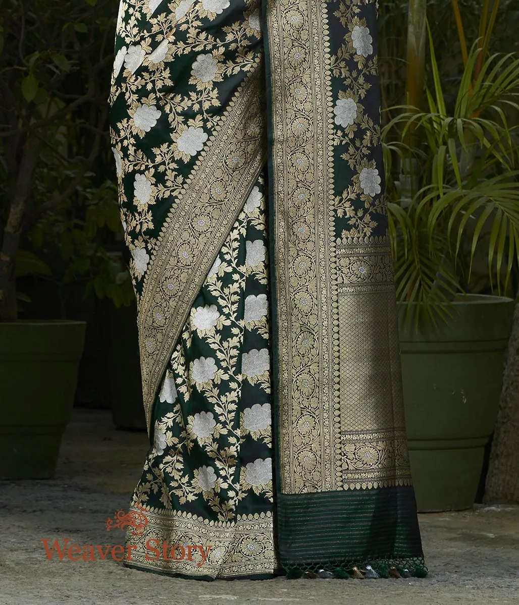 Handwoven Green Angoor Jangla Saree