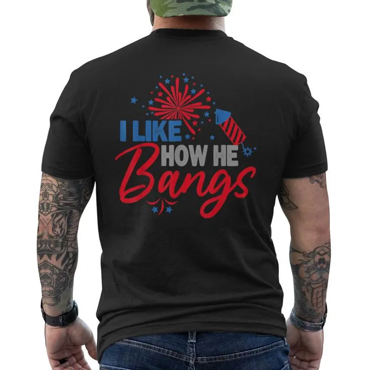 I Like How He Bangs I Like How She Explodes Couple Men's T-shirt Back Print