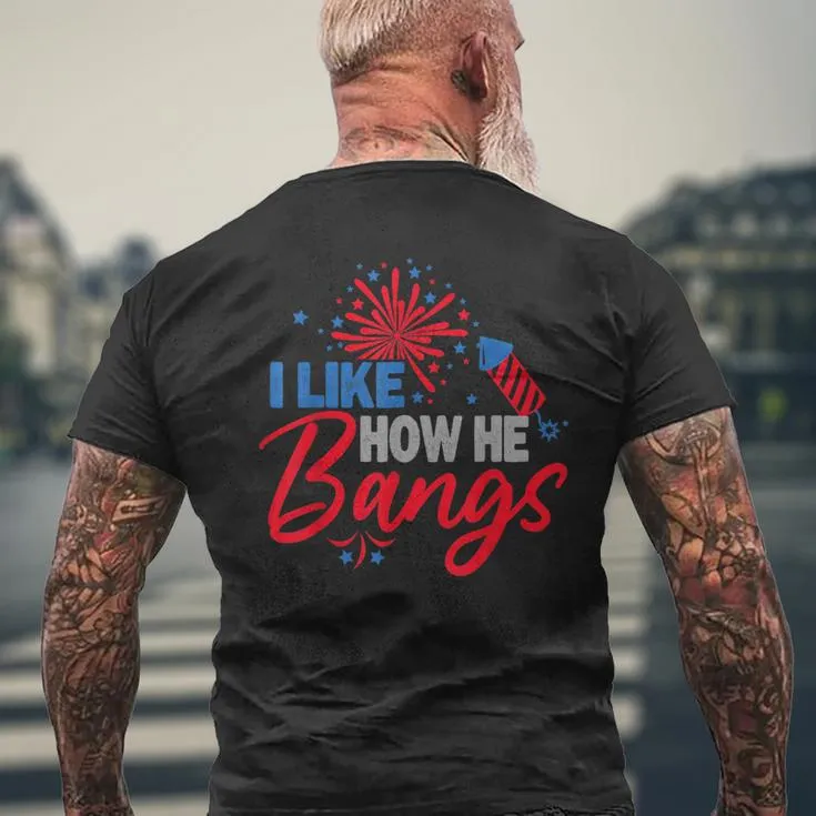 I Like How He Bangs I Like How She Explodes Couple Men's T-shirt Back Print