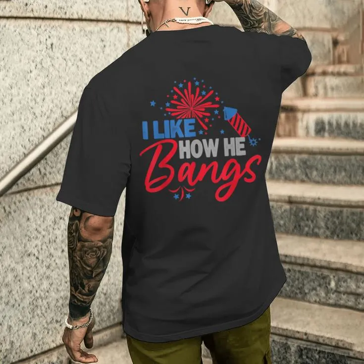 I Like How He Bangs I Like How She Explodes Couple Men's T-shirt Back Print