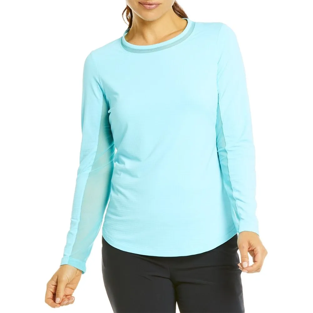 Ibkul Solid Long Sleeve Crew Neck Shirt (Women's)