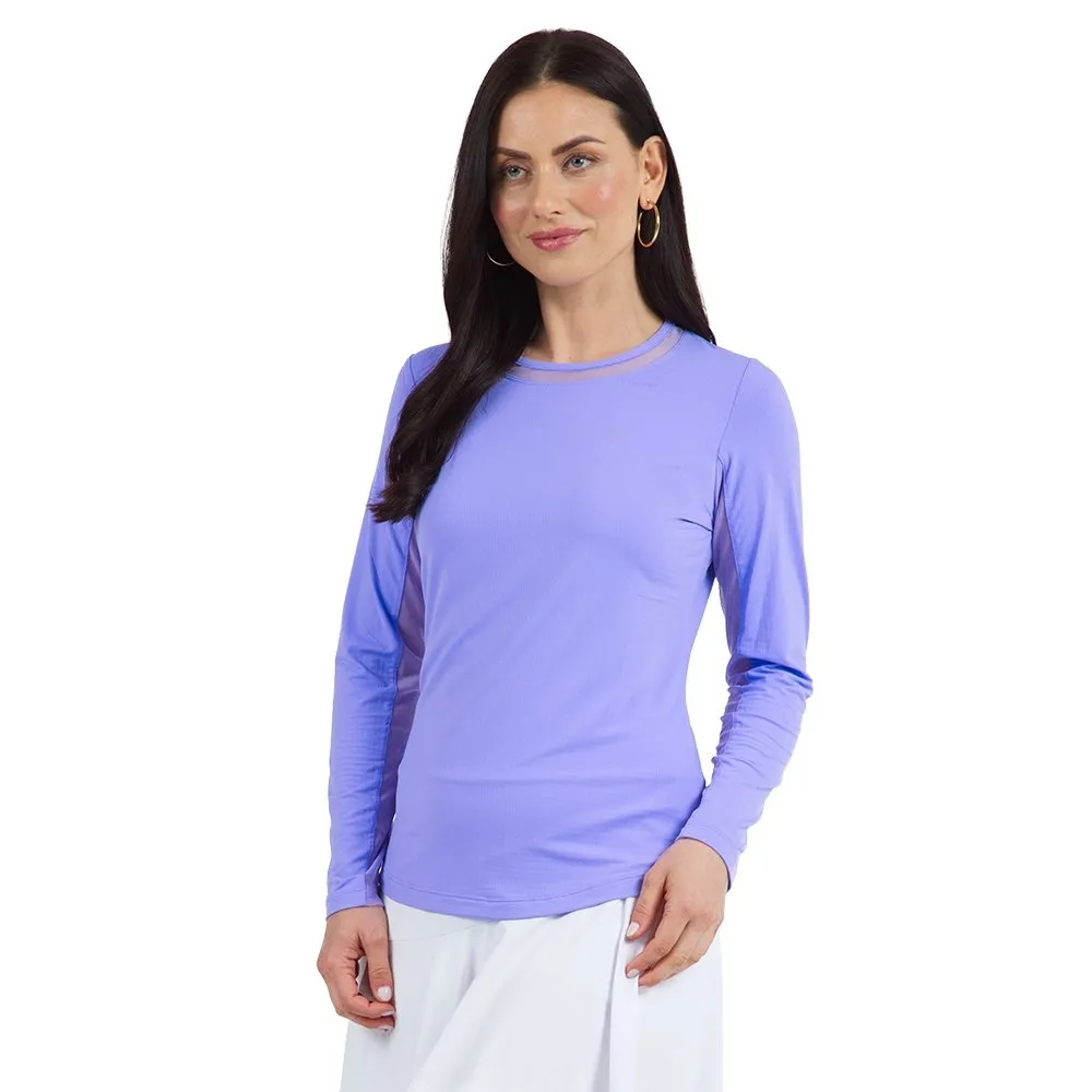 Ibkul Solid Long Sleeve Crew Neck Shirt (Women's)