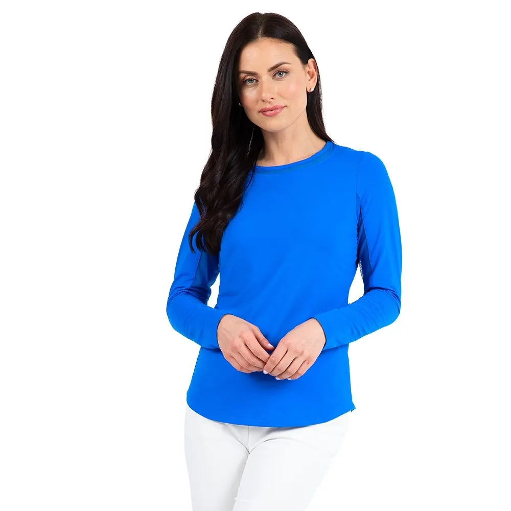 Ibkul Solid Long Sleeve Crew Neck Shirt (Women's)