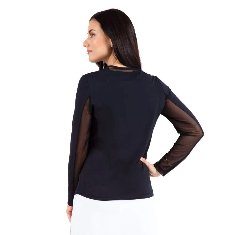 Ibkul Solid Long Sleeve Crew Neck Shirt (Women's)