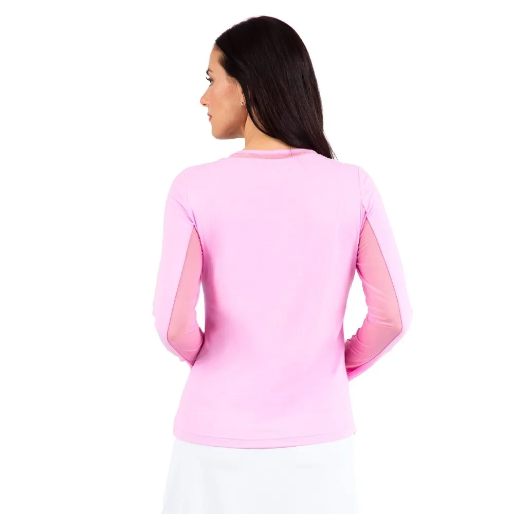 Ibkul Solid Long Sleeve Crew Neck Shirt (Women's)