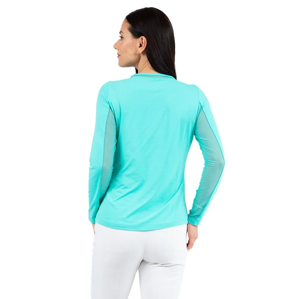 Ibkul Solid Long Sleeve Crew Neck Shirt (Women's)