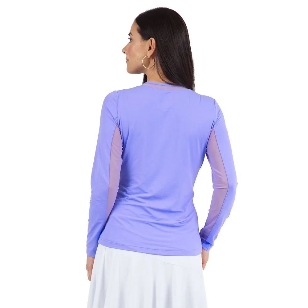 Ibkul Solid Long Sleeve Crew Neck Shirt (Women's)