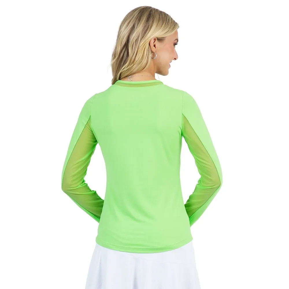 Ibkul Solid Long Sleeve Crew Neck Shirt (Women's)